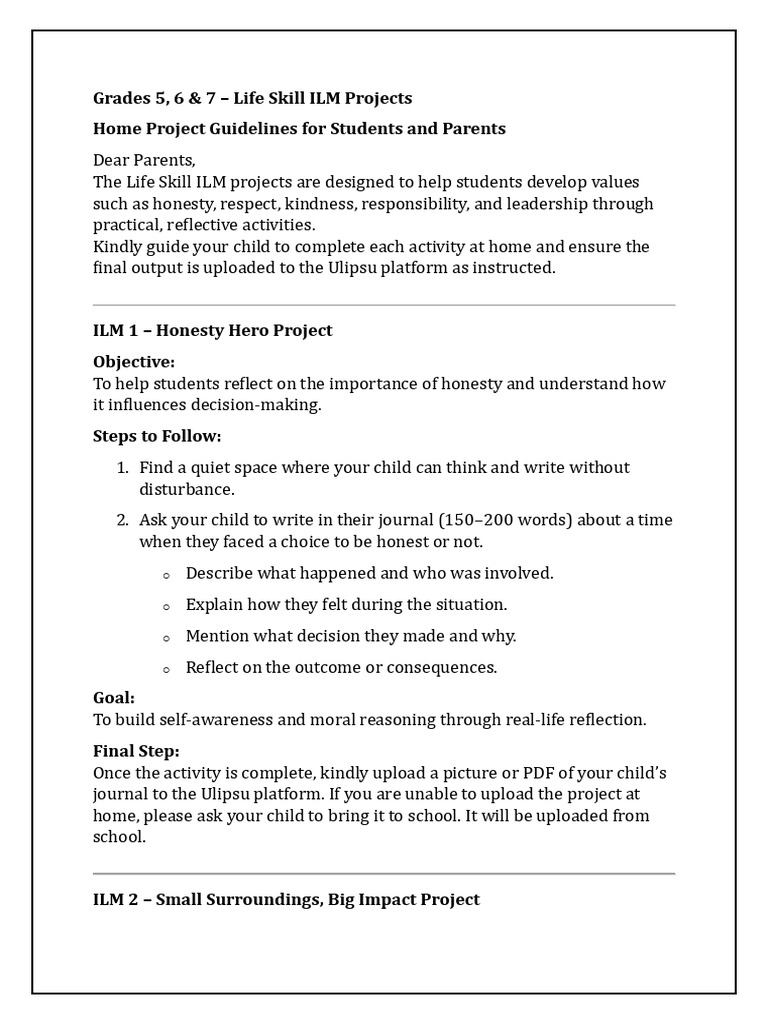 Subject - Ulipsu - ILM Completion & Project Submission Reminder - Life ...