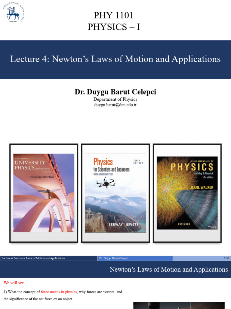 4 - Newton - S Laws of Motion and Applications | PDF | Force | Newton's ...