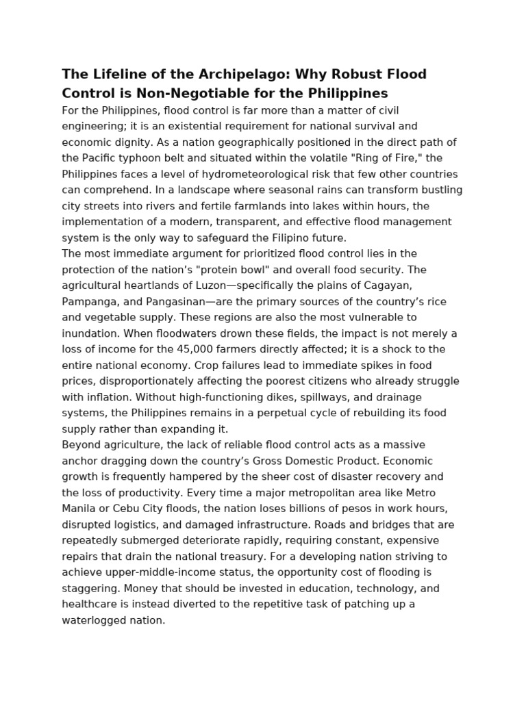 Why The PH Need Flood Control | PDF | Flood | Philippines