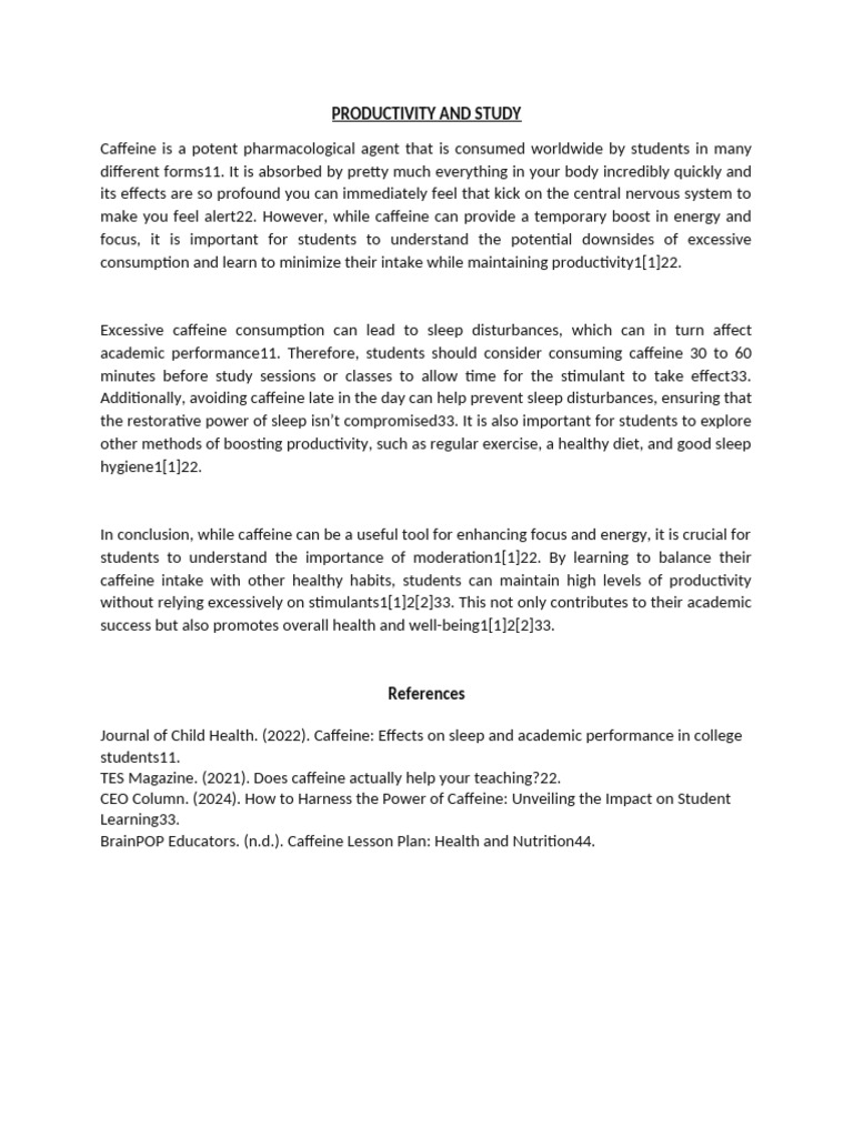 Productivity and Study | PDF