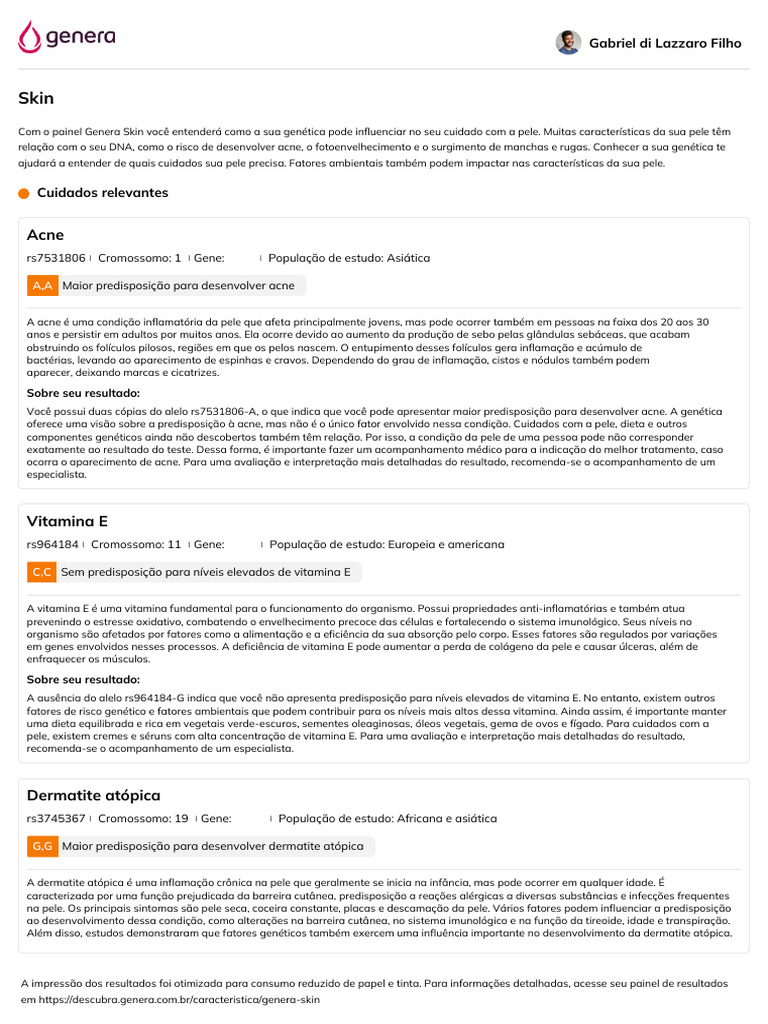 Genera Skin - Genera | PDF | Vitamina | Envelhecimento