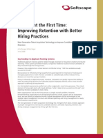Softscape Whitepaper: Hire Right The First Time: Improving Retention With Better Hiring Practices
