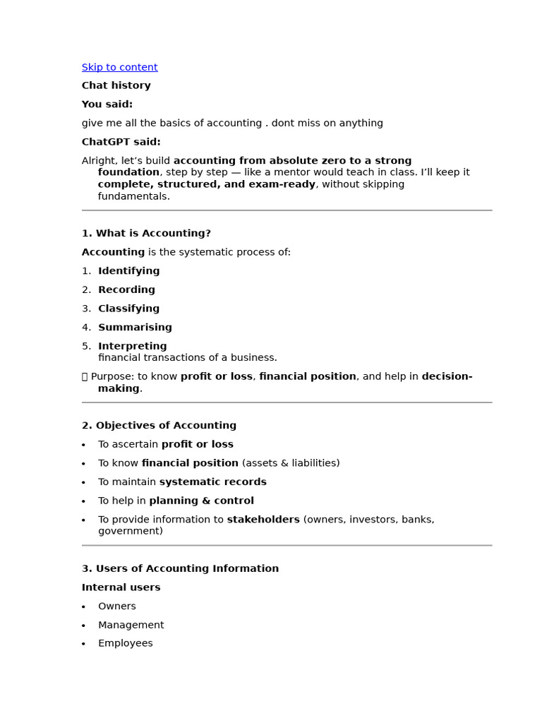 Basics of Accounts | PDF | Debits And Credits | Expense