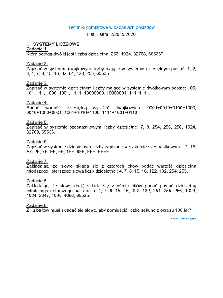 Tech Pom w Bad Poj Zadania 2020 | PDF