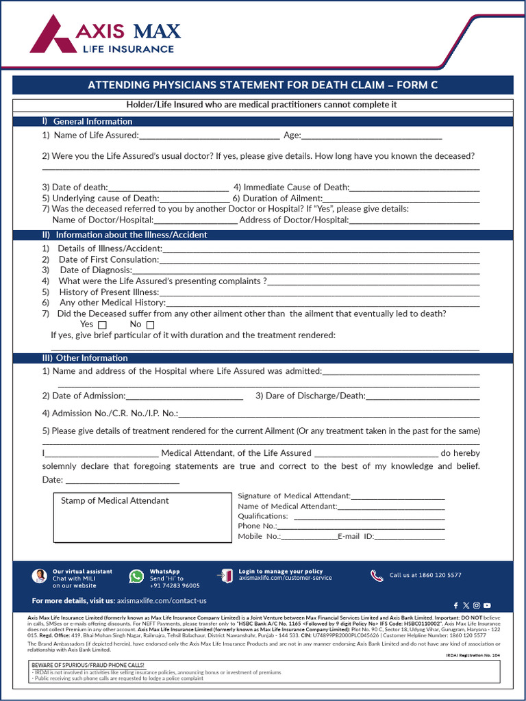 12258440_Attending Physicians Statement Form_8.5x13 Inch | PDF ...