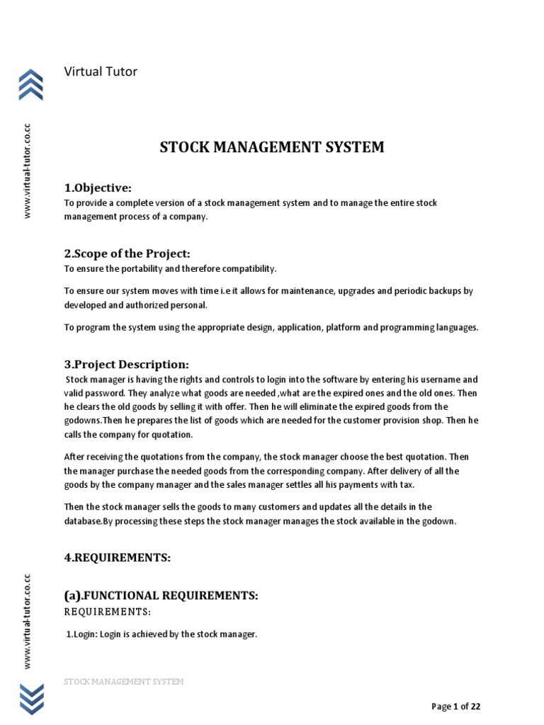 Stock Management System | PDF | Use Case | Unified Modeling Language