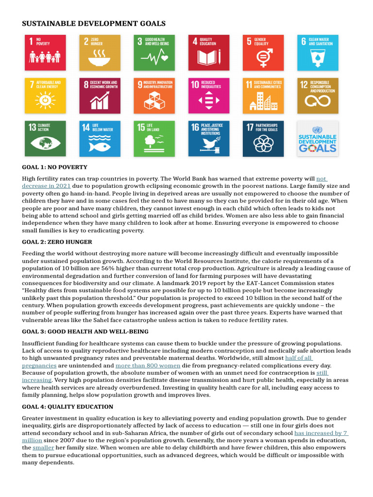 Sustainable Development Goals | PDF | Poverty | Poverty & Homelessness