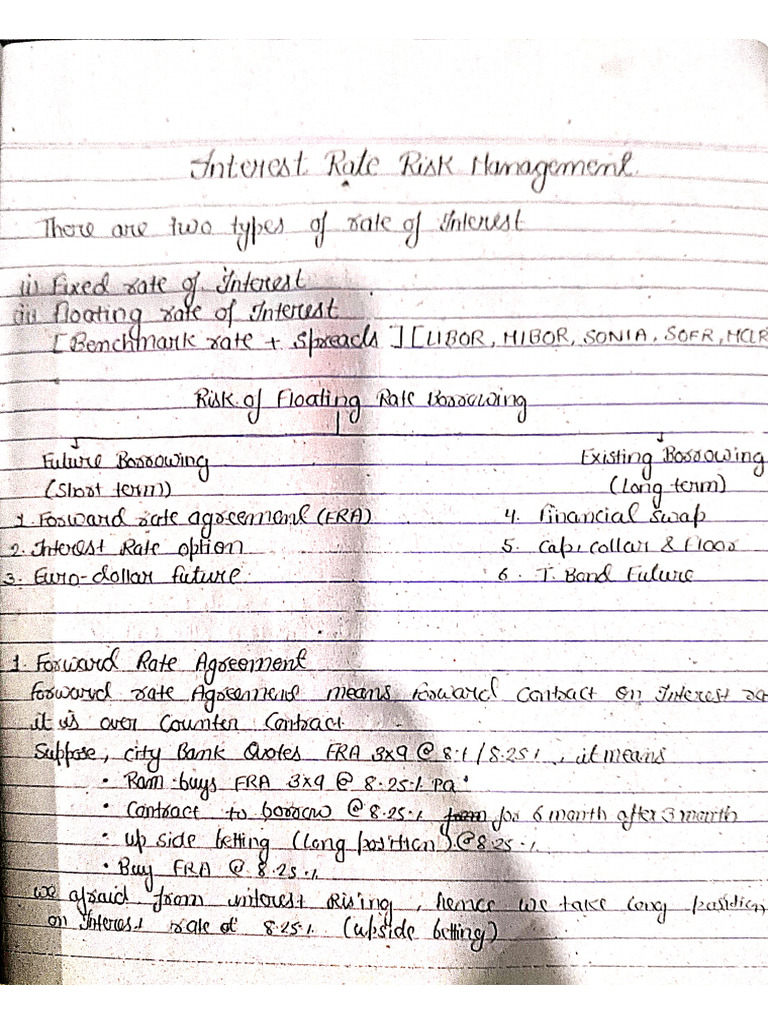 AFM IRR Management Notes PDF | PDF