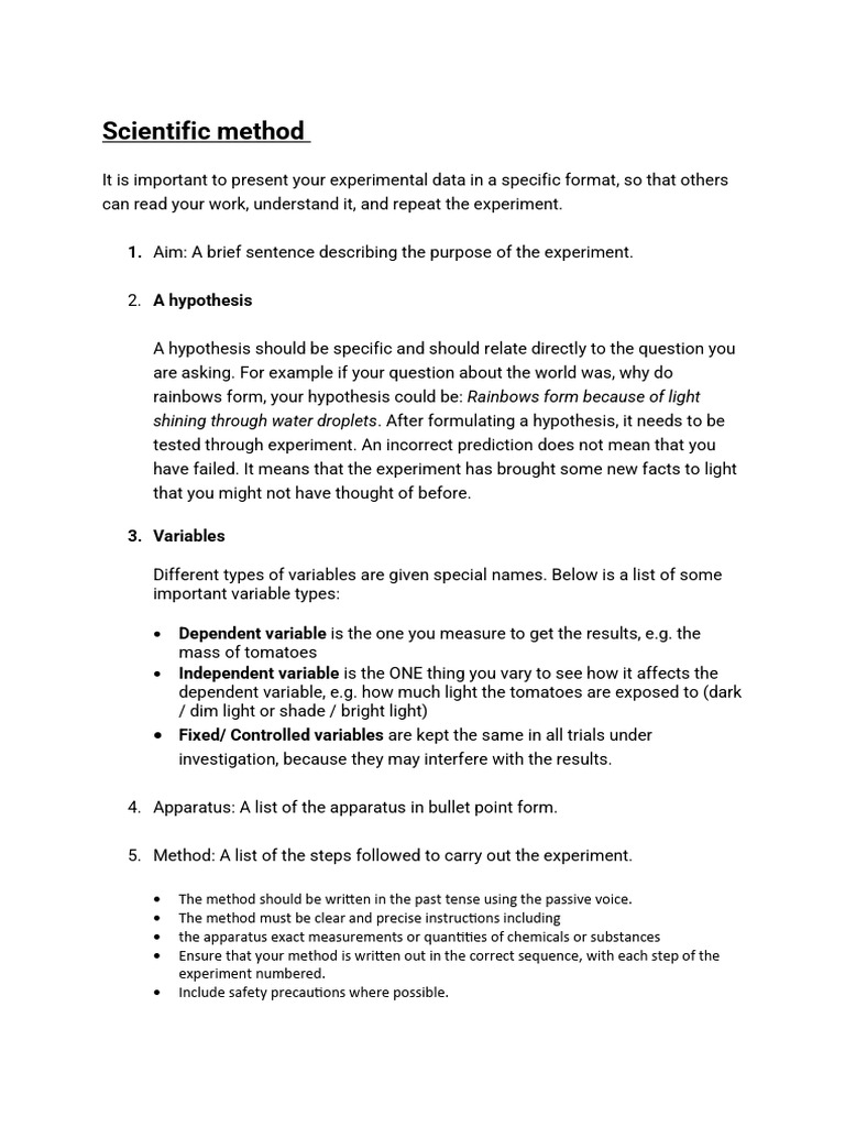 GRD 8-9 Scientific Method and Data Analysis Notes | PDF | Experiment ...