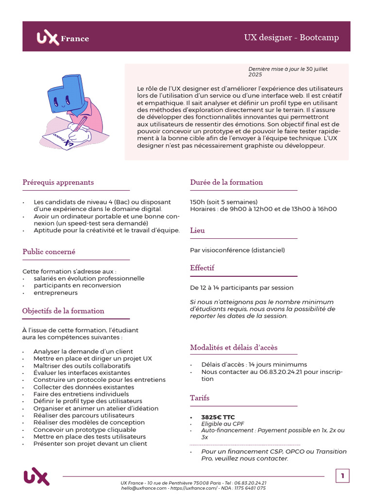 Bootcamp UX Design | PDF | Communication humaine | Conception