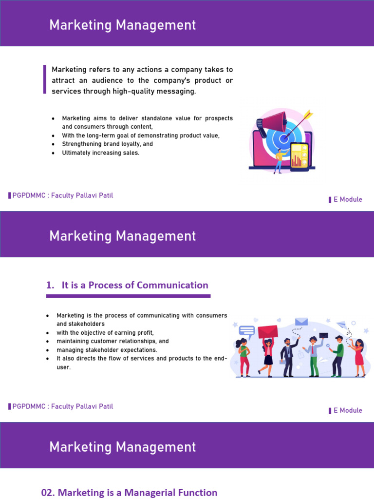 Marketing Management Notes | PDF | Marketing | Target Audience