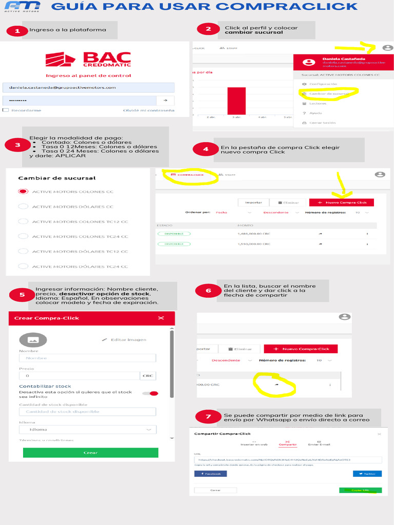 Guía COMPRA CLICK - Contado y Tasa 0 | PDF