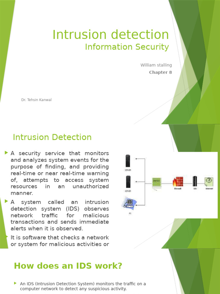 Intrusion Detection Lecture | PDF | Computer Network | Computer Engineering
