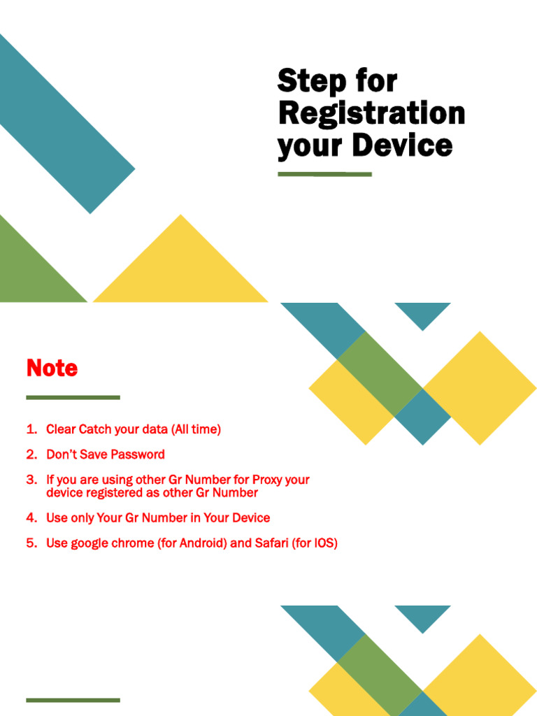 Step For Device Registration | PDF