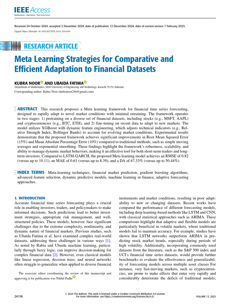 Meta Learning Strategies For Comparative and Efficient Adaptation To ...