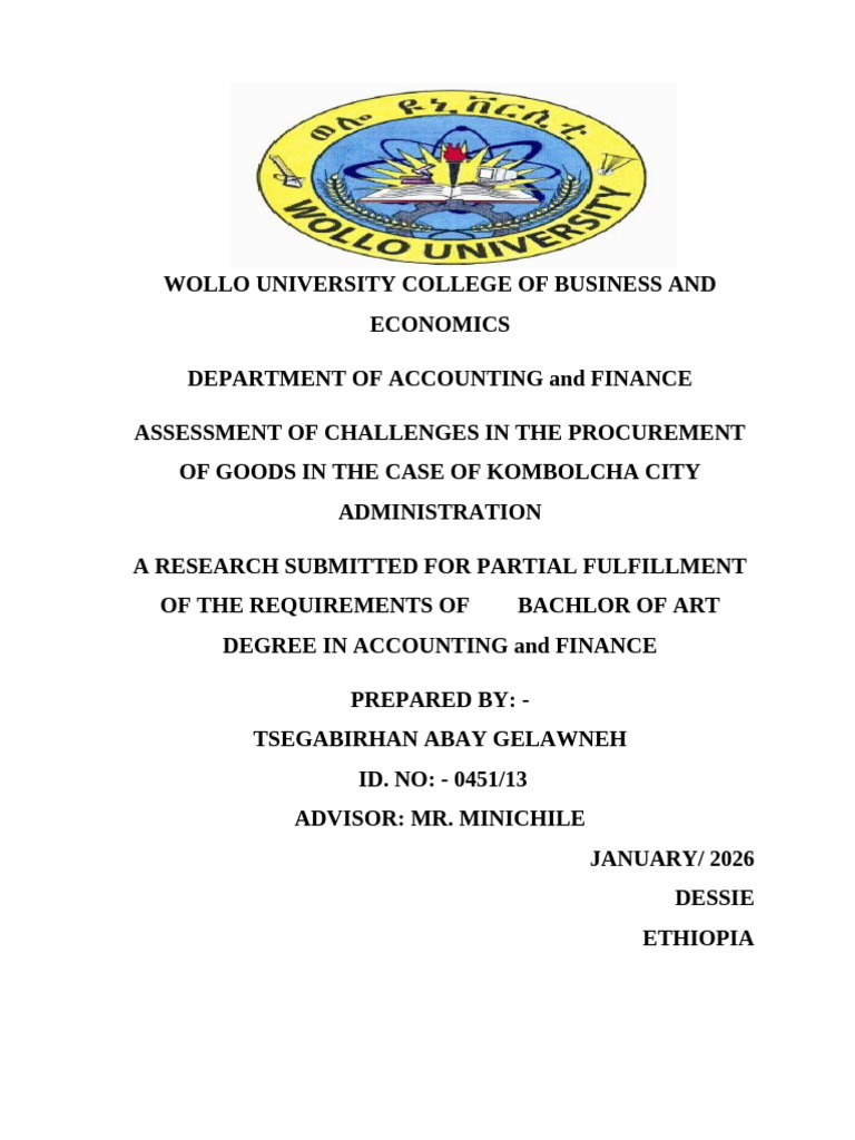 Tsegu - Research-Latest-1 | PDF | Procurement | Auction