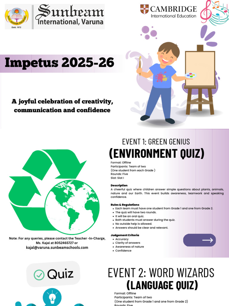 Impetus 2026 Event Details I II PDF Human Communication 1