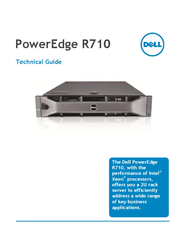 DELL PowerEdge R710 Technical GuideBook | PDF | Power Supply | Bios