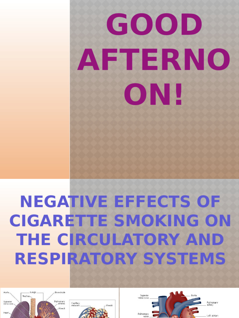 07 07 2025 Negative Effects of Cigarette Smoking On The Circulatory and ...