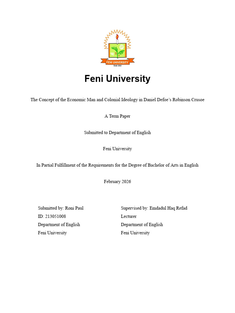 Term Paper Cover | PDF