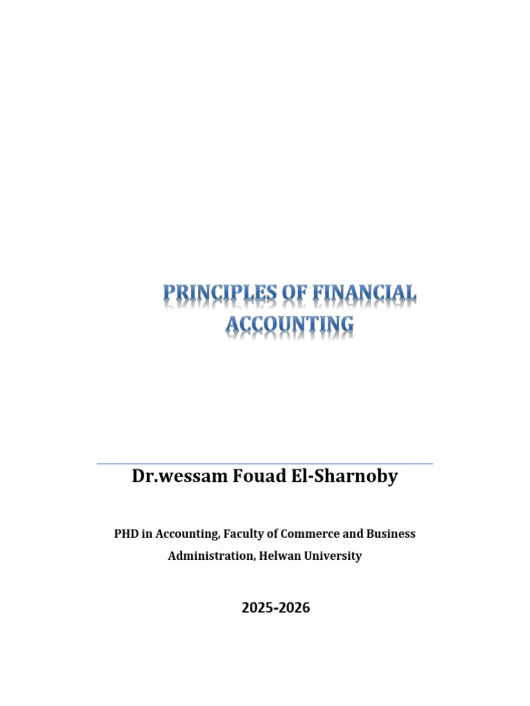 Book of Principles of Financial Accounting - 085156 | PDF | Debits And ...