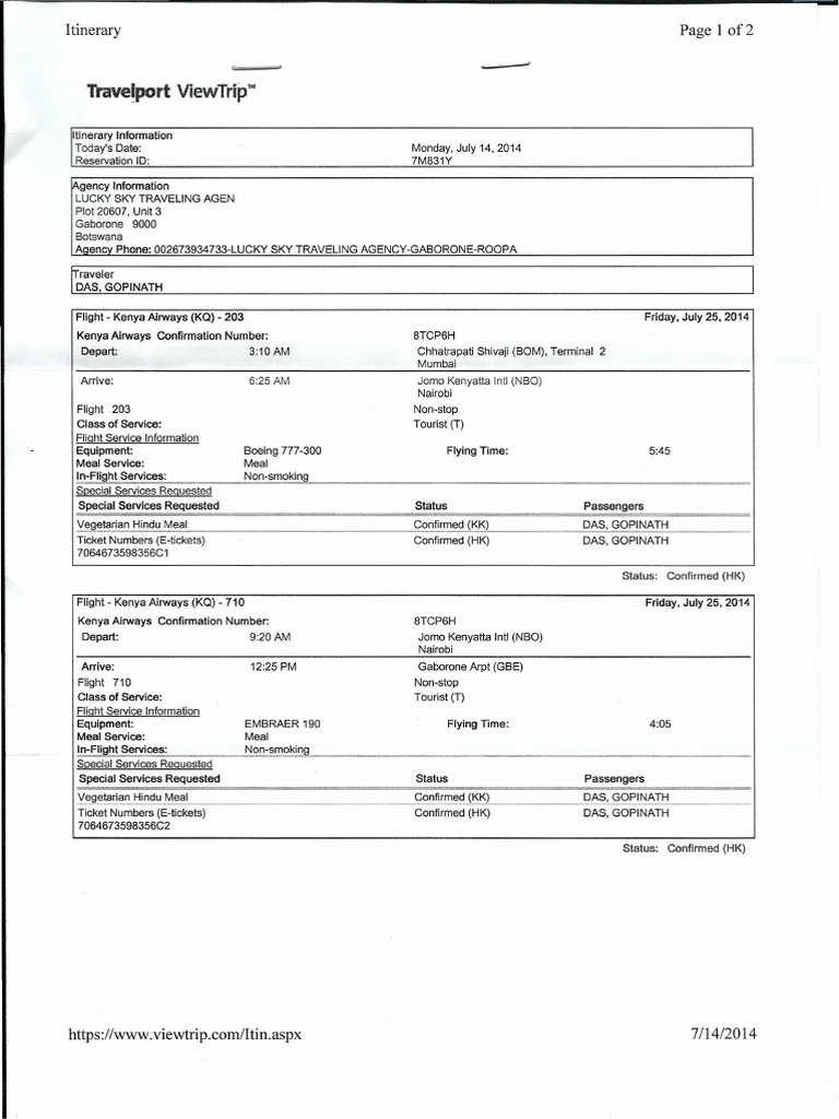 Ticket Document | PDF | Aviation | Airlines