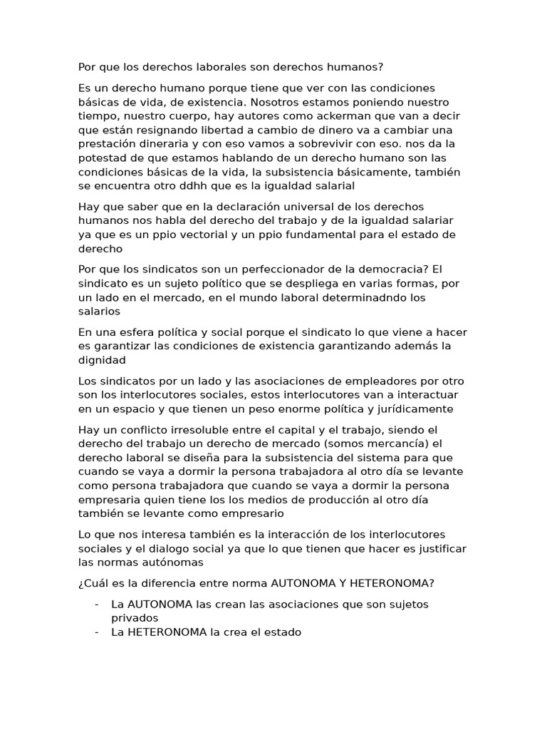 Por Que Los Derechos Laborales Son Derechos Humanos | PDF | Sindicato ...