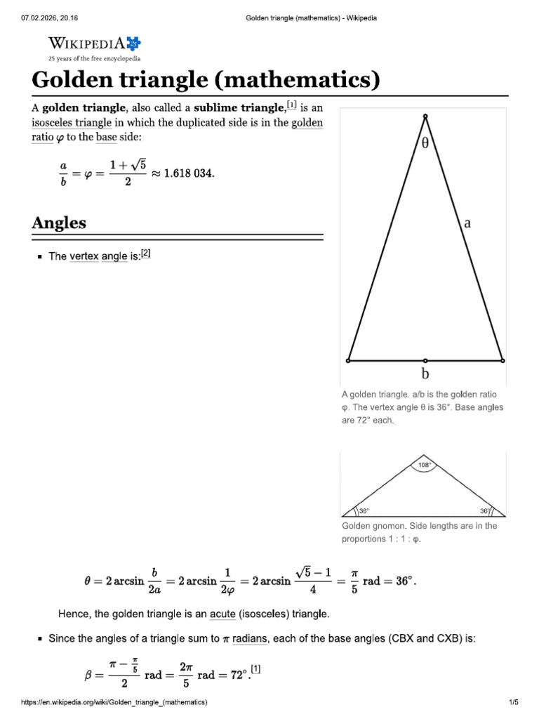 Golden Triangle (Mathematics) | PDF