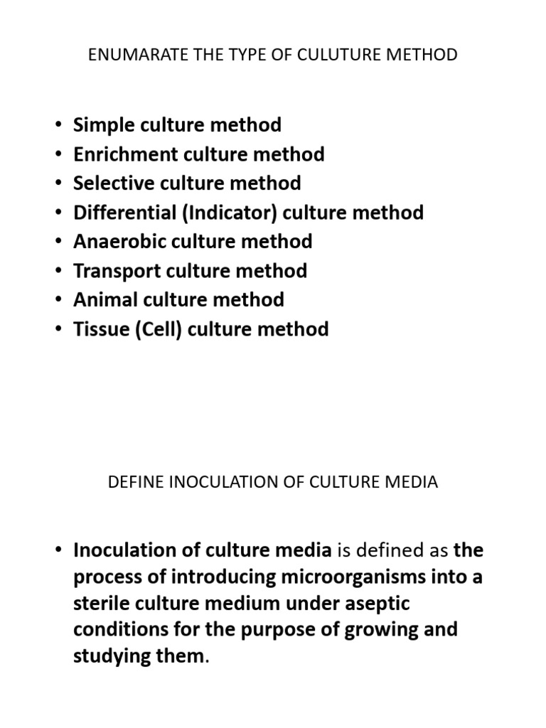 Chapter1.5 Culture Method | PDF