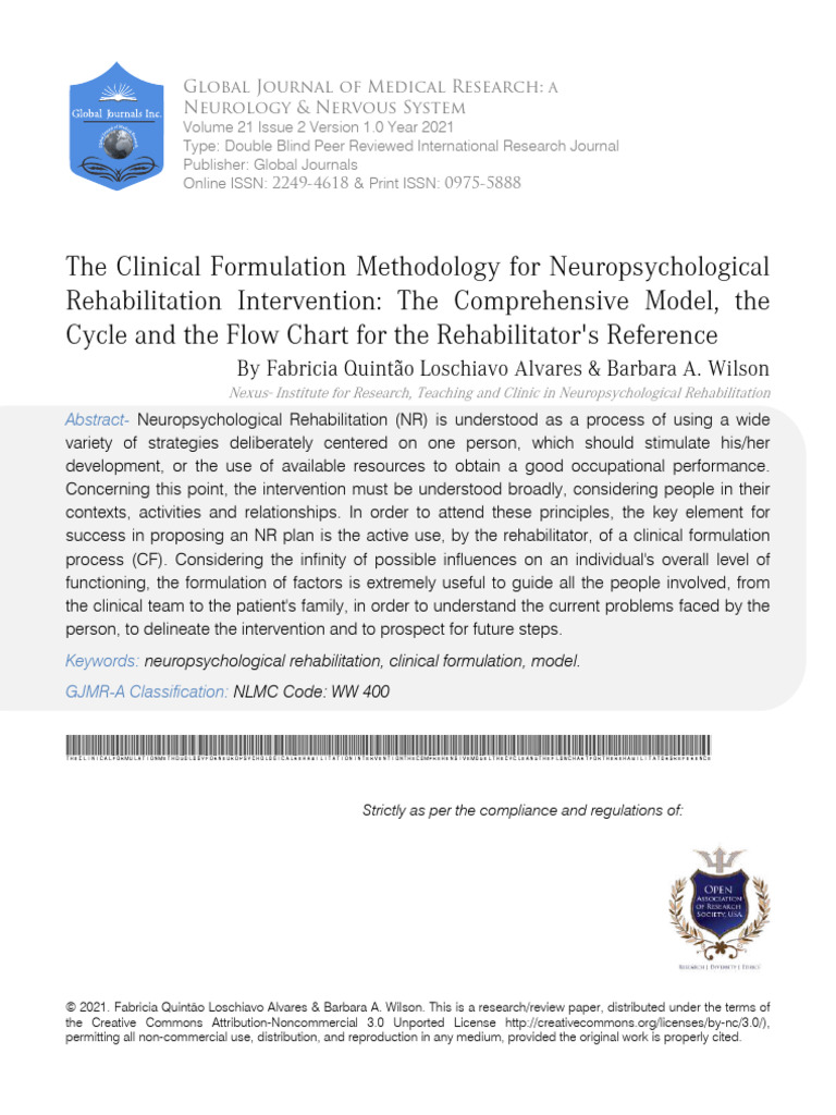 The Clinical Formulation Methodology For Neuropsychological | PDF ...