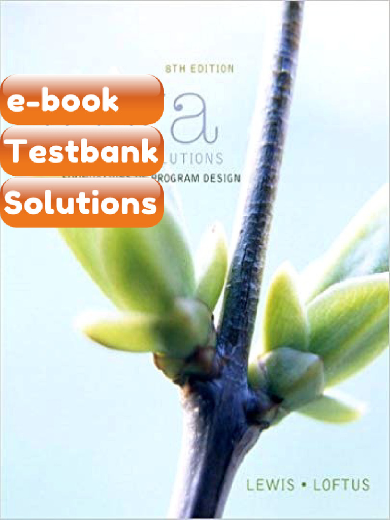 Ebook & Testbank Java Software 8th Edition by John Lewis | PDF ...