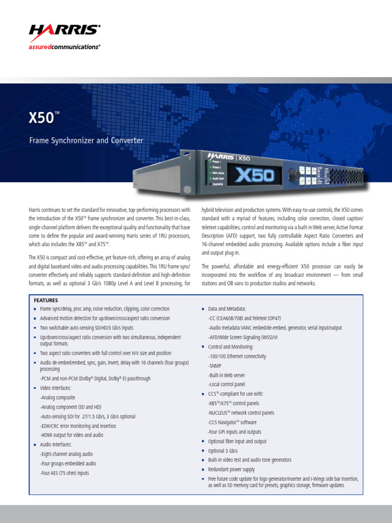 Frame Synchronizer and Converter: Features | PDF