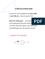 NAND and NOR Are Universal Gates