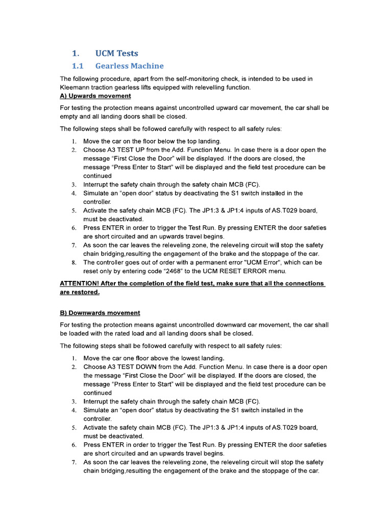 Testing Procedure UCM | PDF
