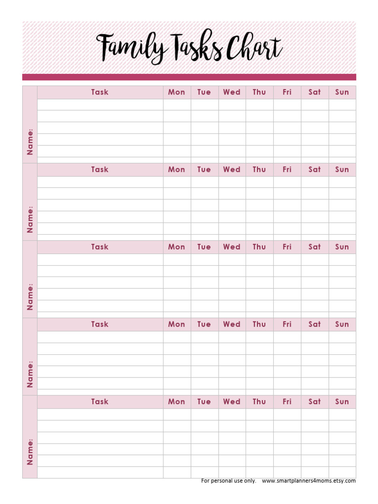 USLetter_FamilyTaskChart | PDF