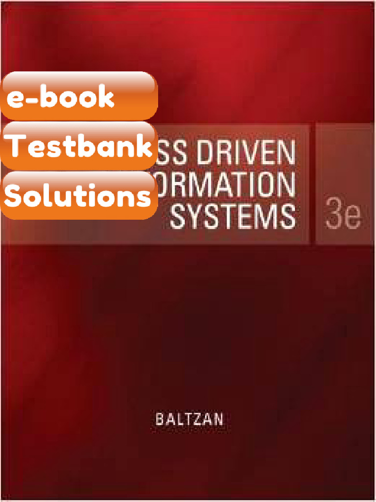 Ebook & Testbank BusinessDriven Management Information Systems 3rd ...