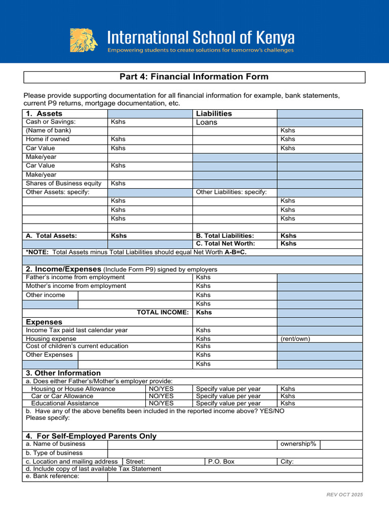 Financialinformationform 1 | PDF | Expense | Income