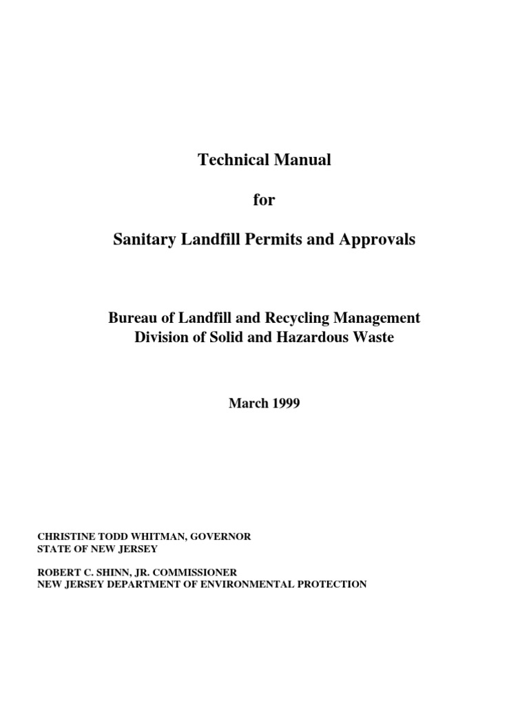 Manual of Sanitary Landfill Permits and Aproval | PDF | Landfill ...