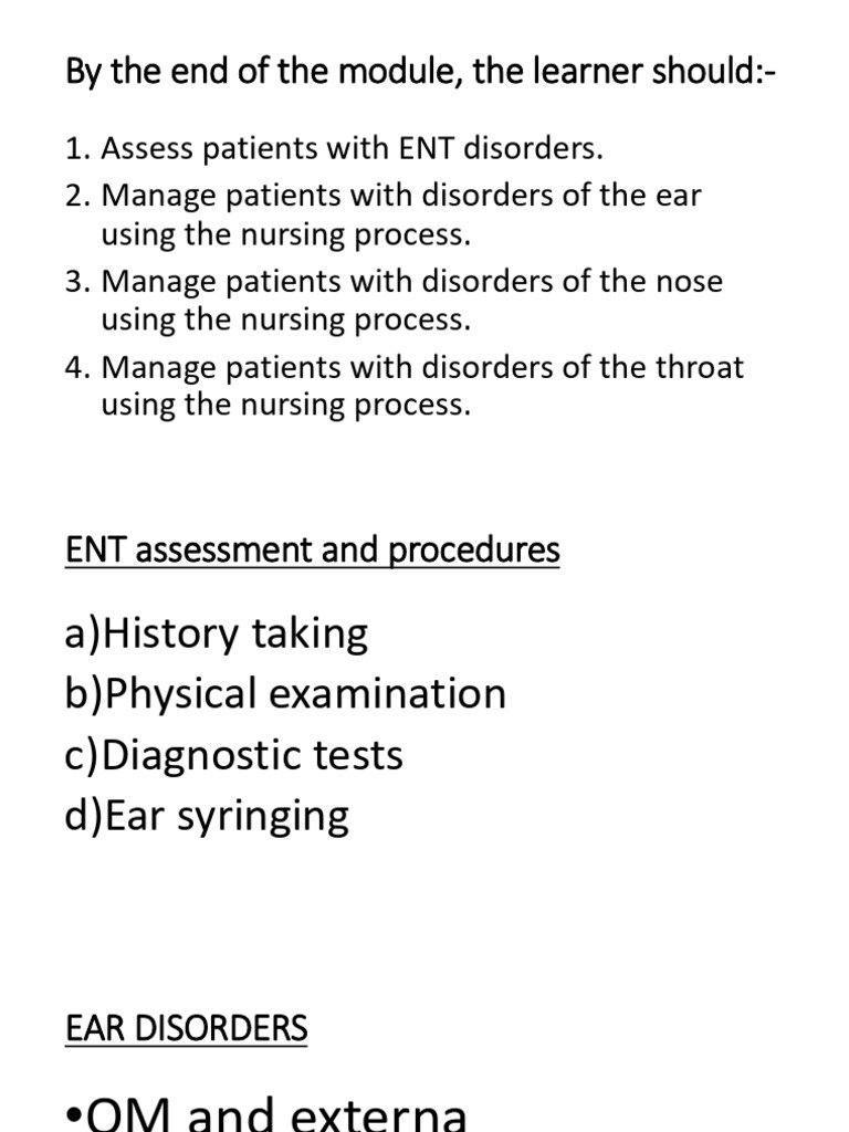 ENT DISORDERS-11 | PDF | Hearing | Medical Specialties