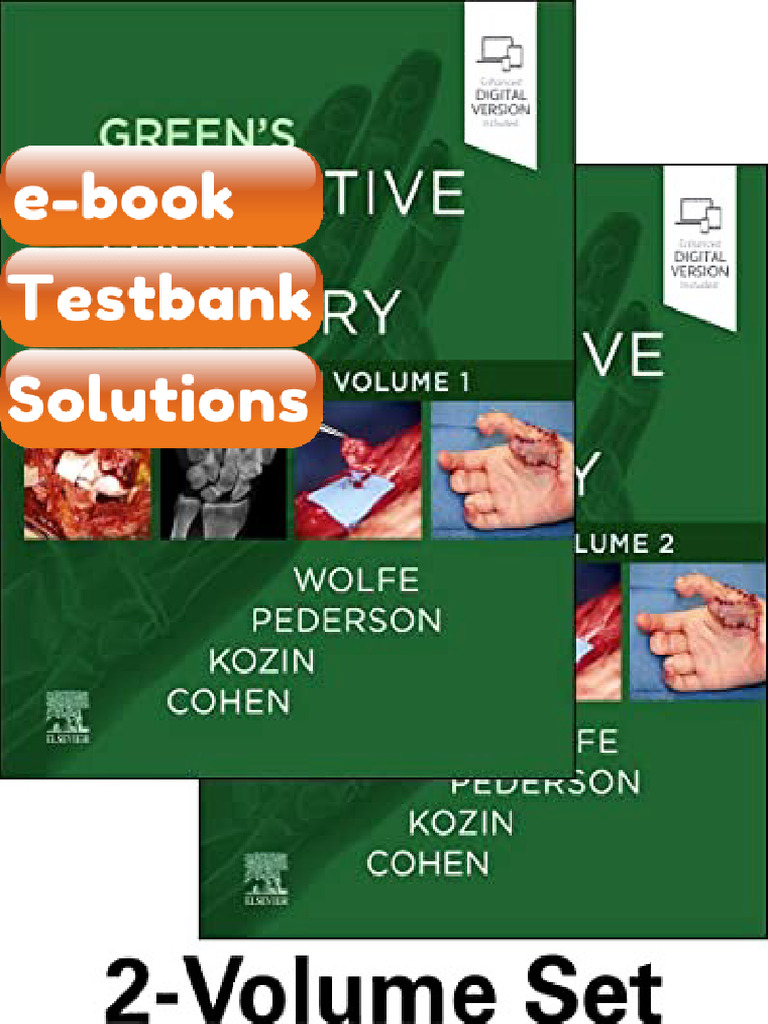 Ebook & Testbank Greens Operative Hand Surgery 8th Edition True