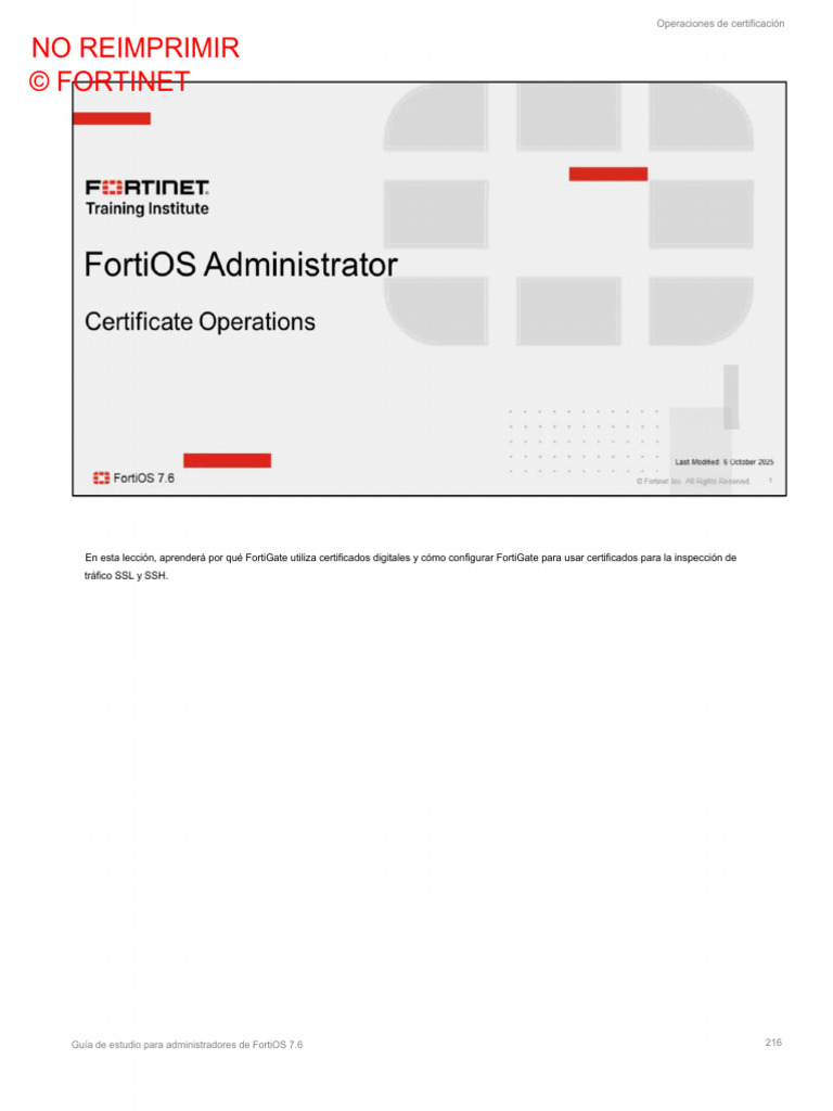 FortiOS 7.6 Administrator-216-308 | PDF | Transport Layer Security ...