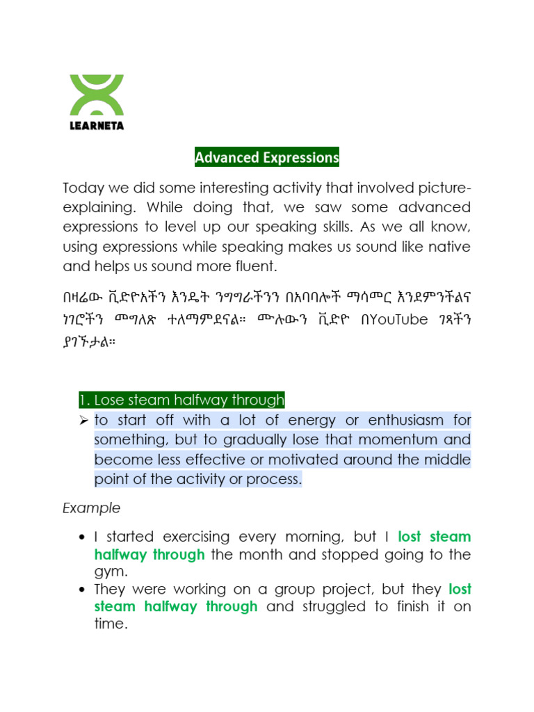 Advanced Expressions - Learnetaacademy | PDF