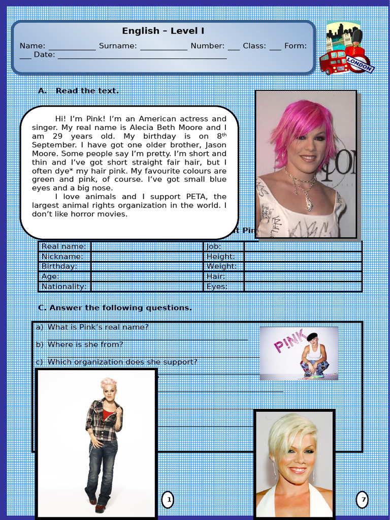 Describing People 04 - WORKSHEET | PDF