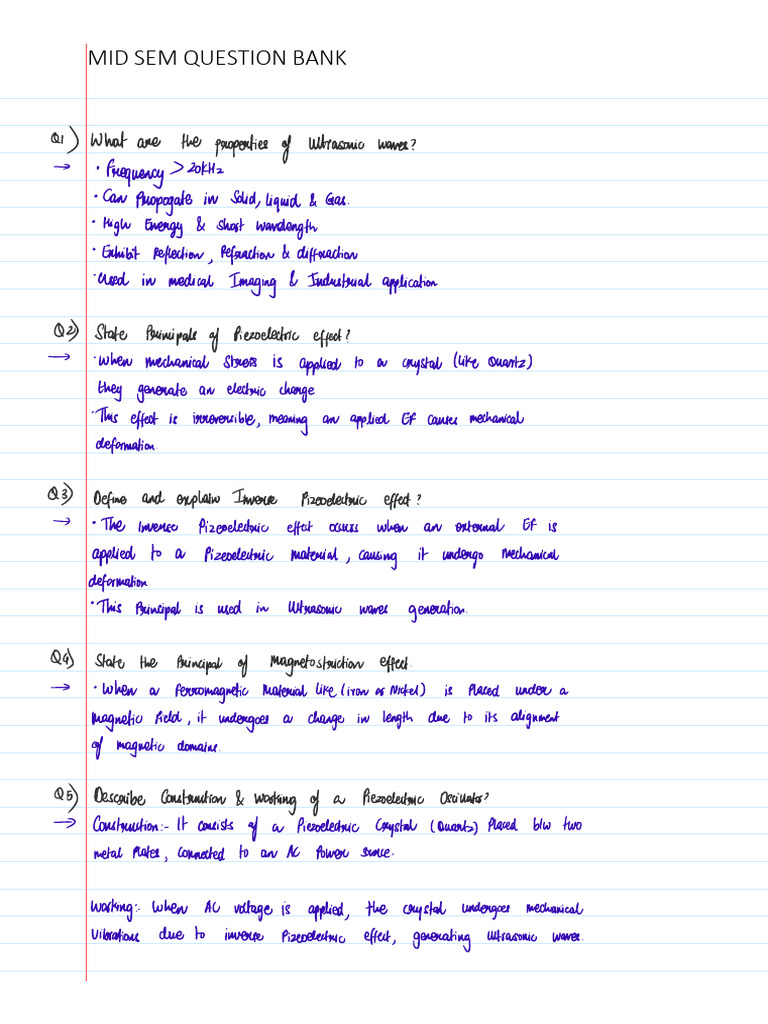 AP Mid Sem Question Bank | PDF