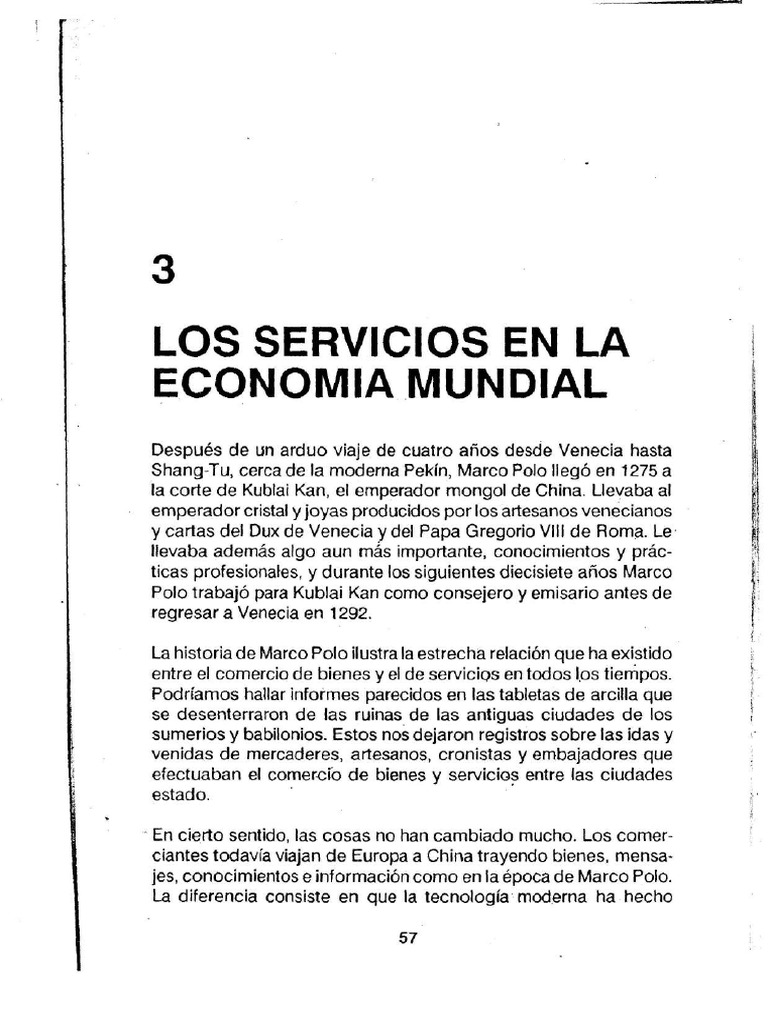 Lectura 3 Los Servicios en La Economía Mundial - Compressed | PDF ...