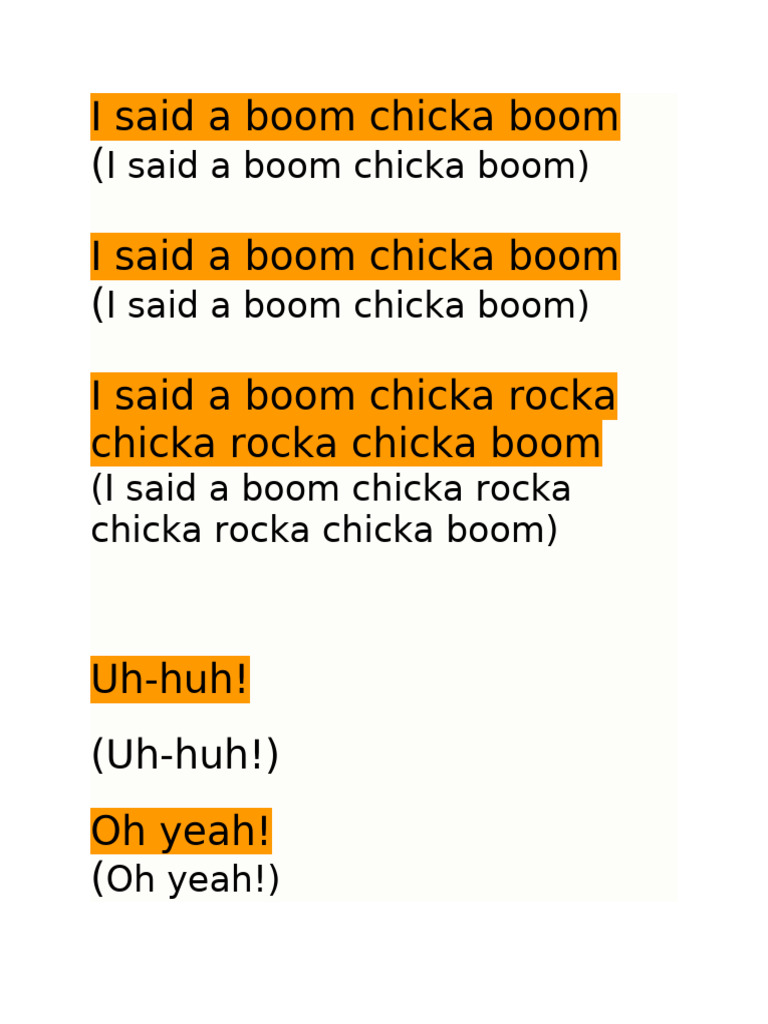 Boom Chicka Boom G2 | PDF