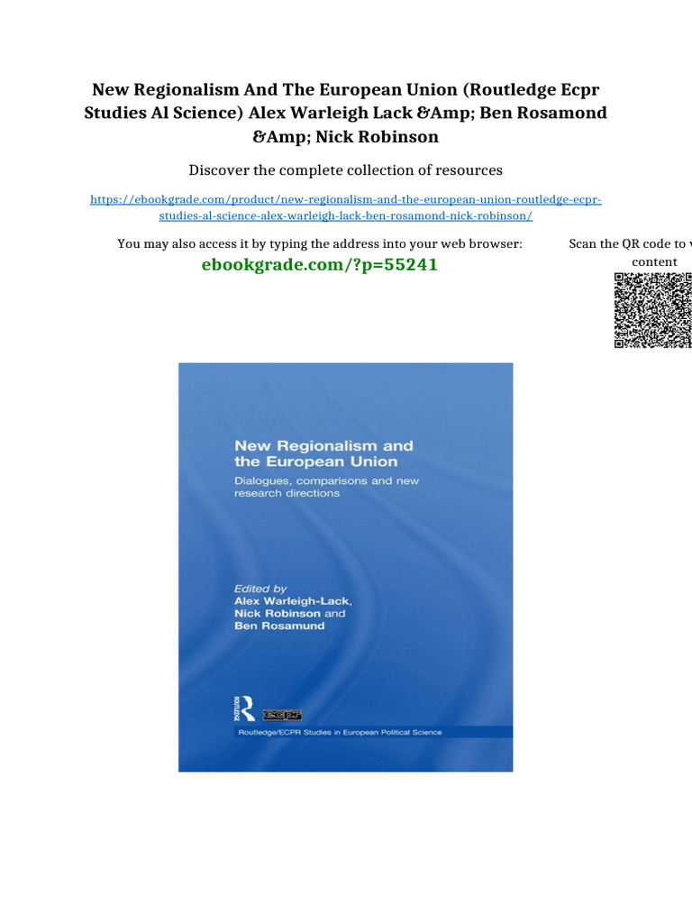 New Regionalism and the European Union (Routledge ECPR Studies al ...