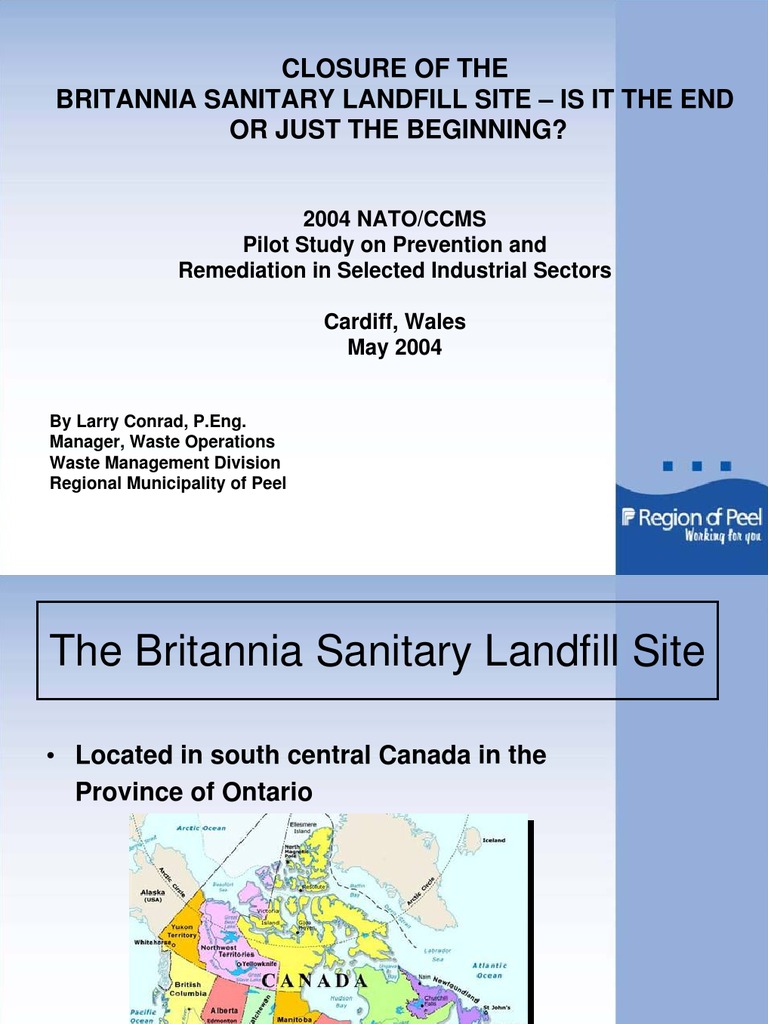 SC of Conrad Britannia Landfill PDF Landfill Golf Course