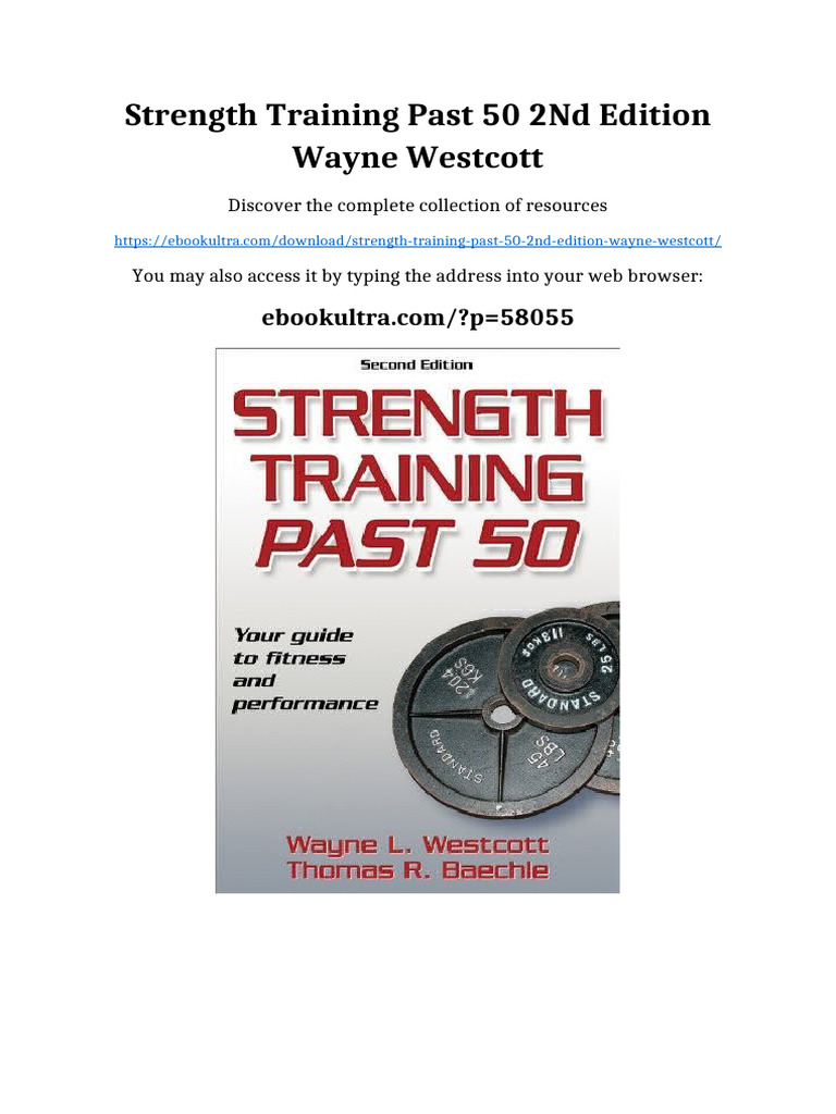 Fresh Look at Strength Training Past 50 2Nd Edition Wayne Westcott Full Access