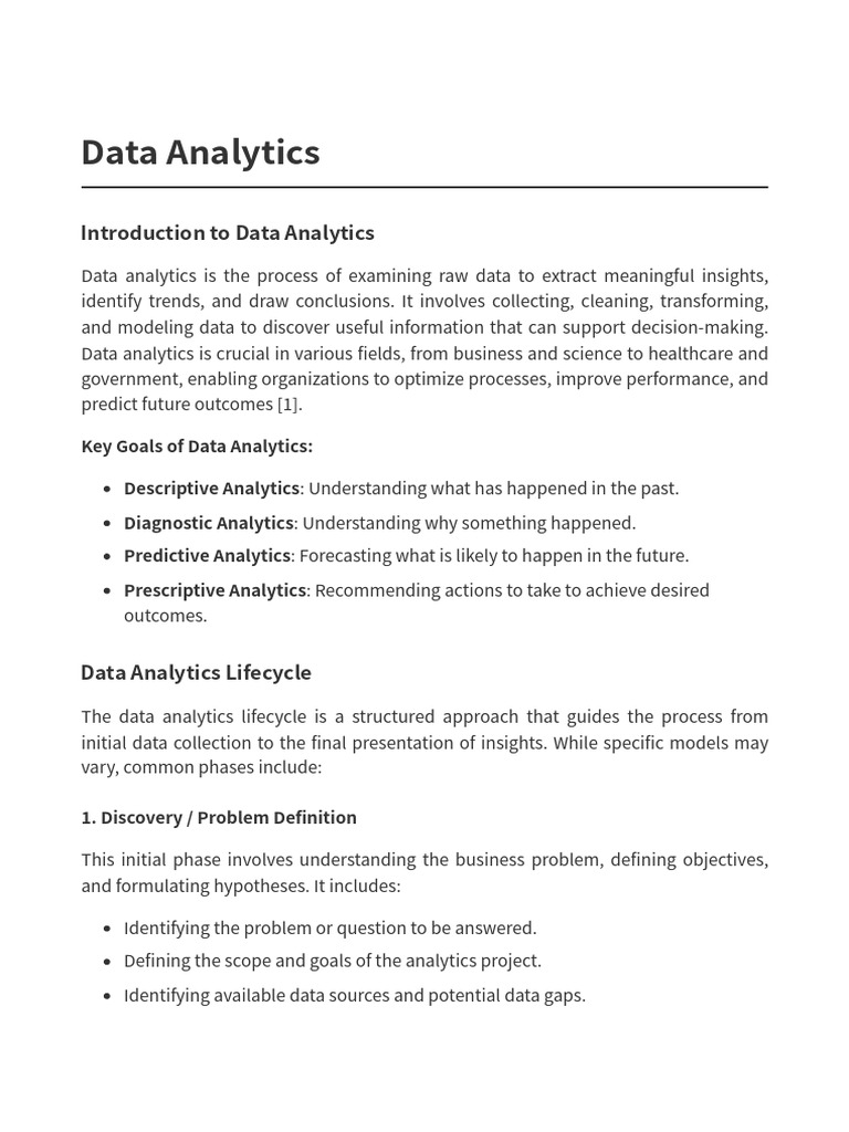Data Analytics Note | PDF | Data Analysis | Analytics